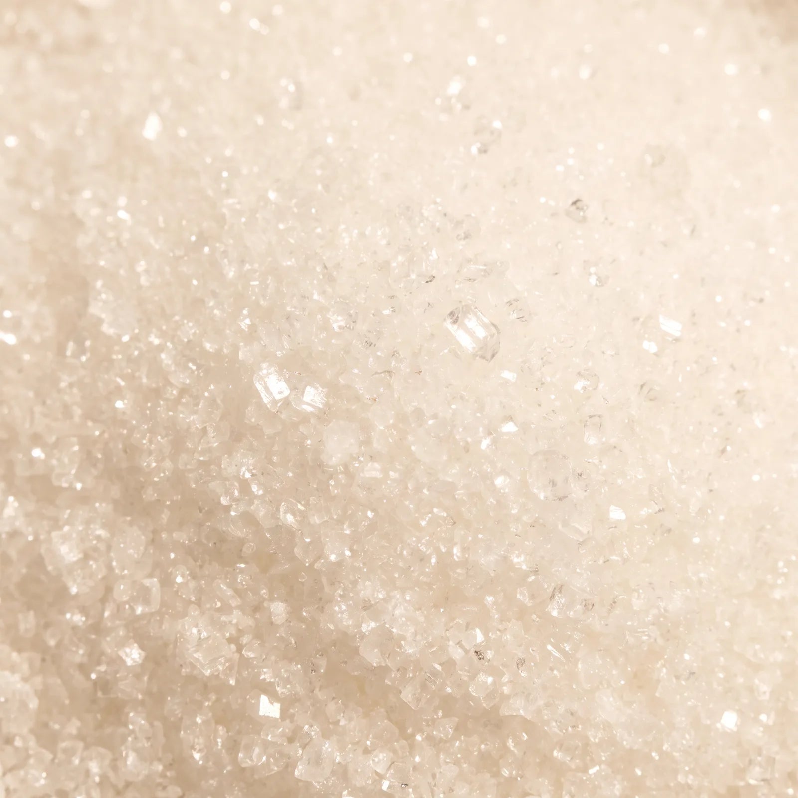 Close-up of white xylitol crystals